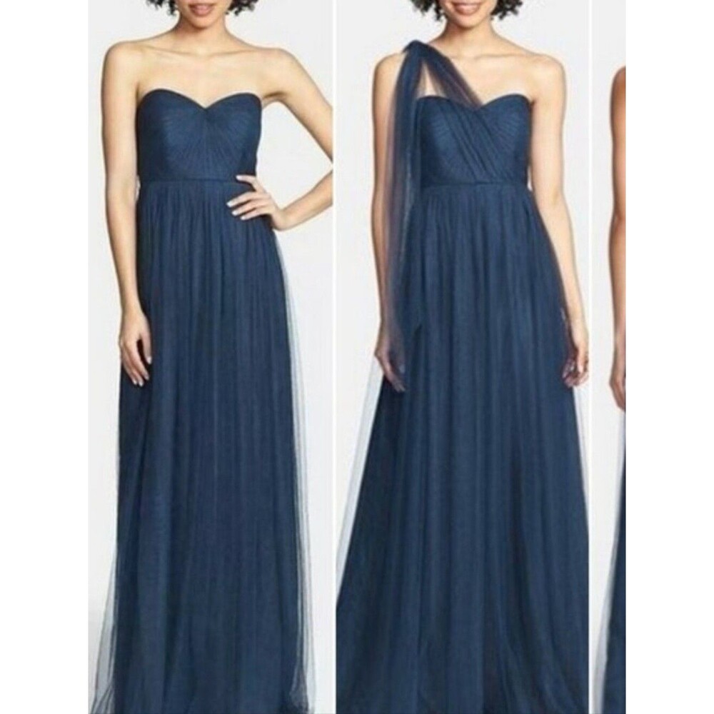 Jenny Yoo Collection Annabelle Tulle Convertible Maxi Dress Gown teal bridesmaid